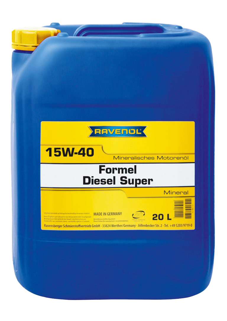 Моторное масло Ravenol Formel Super Diesel SAE 15W-40, 20л (RAVENOL: 1123215-B20-01-888)